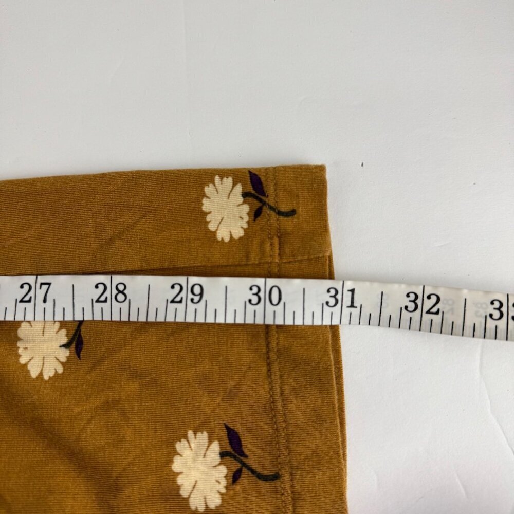 Matilda Jane Up In Front Romper Mustard Yellow White Daisy Belted Size Lrg EUC - Picture 7 of 9